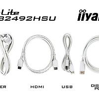 Монитор 23.8" Iiyama ProLite XUB2492HSU-W6, 100Мц, 0,4мс, динамики, USB-HUB, белый