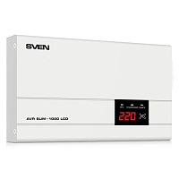 Стабилизатор SVEN AVR SLIM-1000 LCD, релейный, 800вт, 1000Ва [SV-012816]