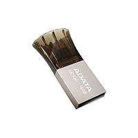 Флеш накопитель 16Gb ADATA DashDriver UC330 OTG [AUC330-16G-RBK], USB 2.0/MicroUSB (серебро/черный) 