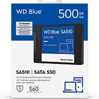 SSD накопитель 500ГБ WD Blue WDS500G3B0A, 2.5", SATA III