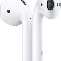 Наушники Apple AirPods 2 A2032,A2031,A1602, with Charging Case, Bluetooth, вкладыши, белый [mv7n2am]
