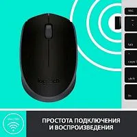 Мышь Logitech Wireless Mouse M171, Black [910-004643]