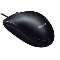 Мышь Logitech M100, оптическая, проводная, USB, черный [910-006765]